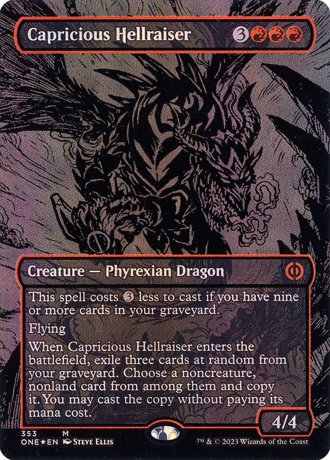 Capricious Hellraiser 353 (Phyrexia: All Will Be One)  - Foil | Good Games Adelaide SA