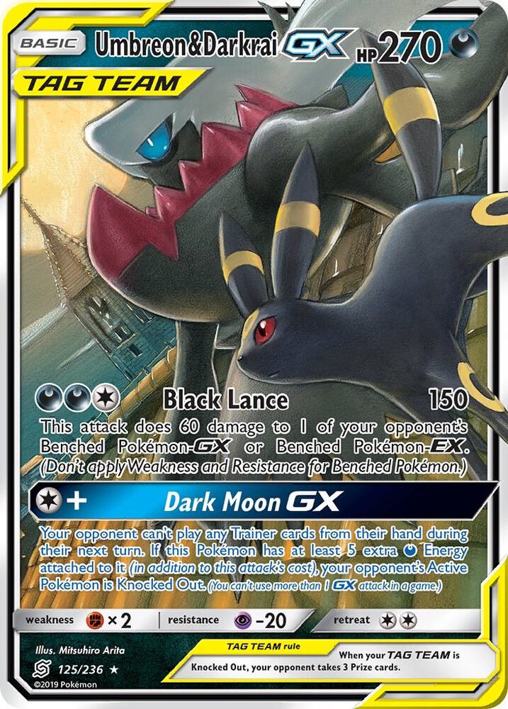 Umbreon and Darkrai GX 125/236 (SM - Unified Minds)  - Holofoil | Good Games Adelaide SA