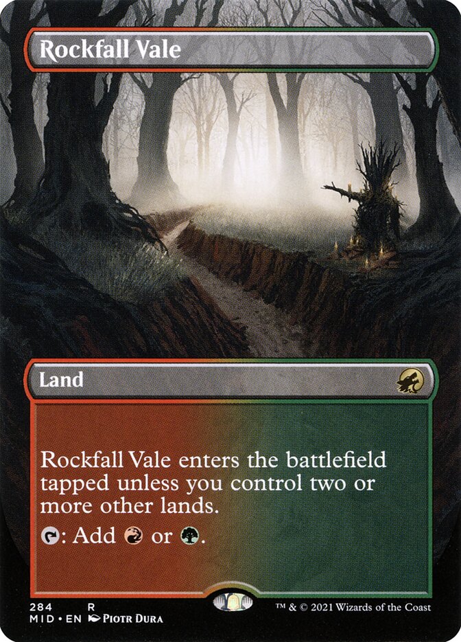 Rockfall Vale Borderless 284 (Innistrad: Midnight Hunt)  - Foil | Good Games Adelaide SA