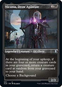 Viconia Drow Apostate Foil Etched 501 (Commander Legends: Battle for Baldur's Gate)  - Foil | Good Games Adelaide SA