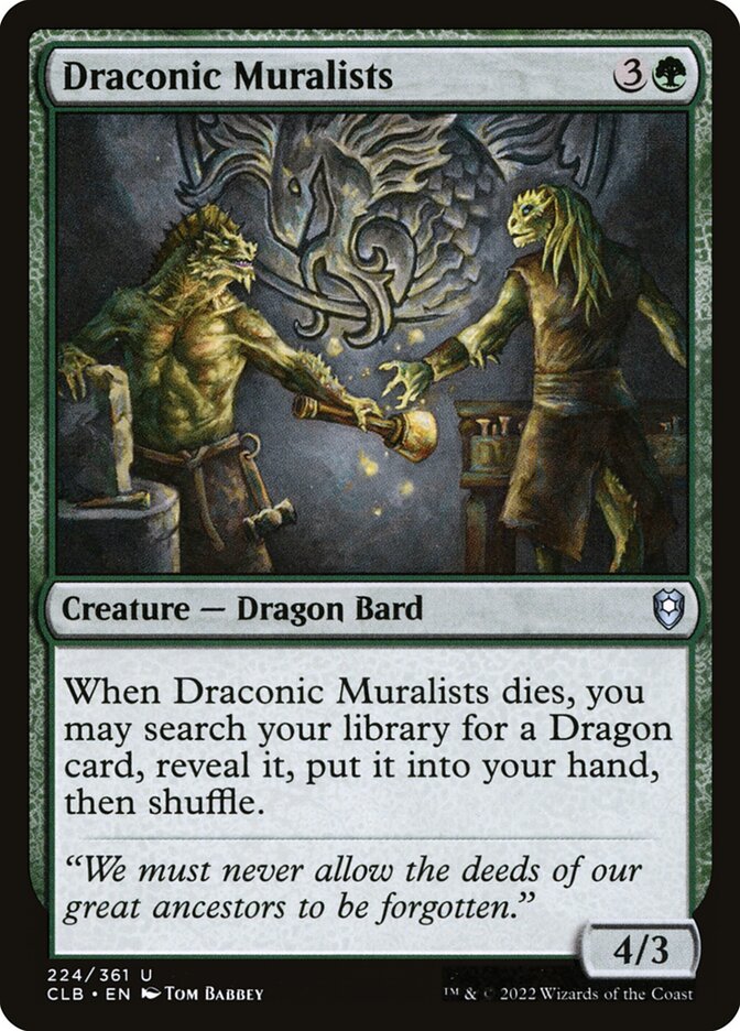Draconic Muralists 224 (Commander Legends: Battle for Baldur's Gate)  - Foil | Good Games Adelaide SA
