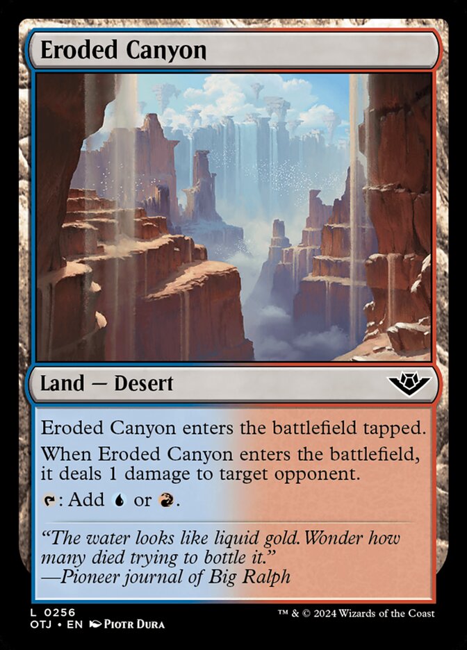 Eroded Canyon 256/286 (Outlaws of Thunder Junction)  - Foil | Good Games Adelaide SA