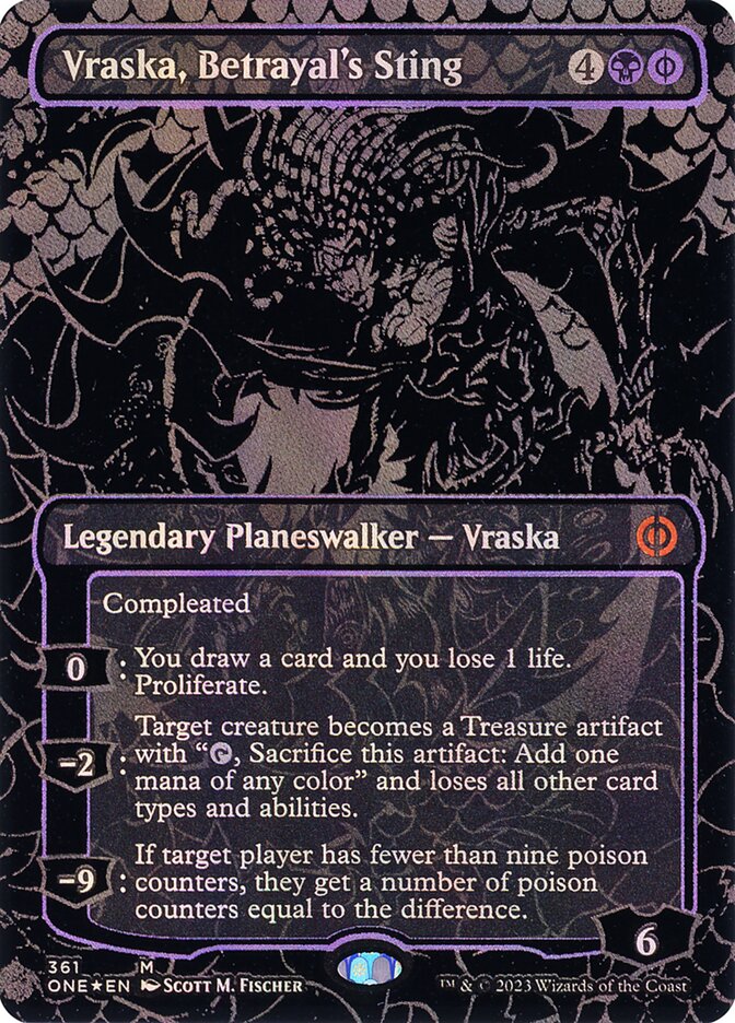Vraska, Betrayal's Sting 361 (Phyrexia: All Will Be One)  - Foil | Good Games Adelaide SA
