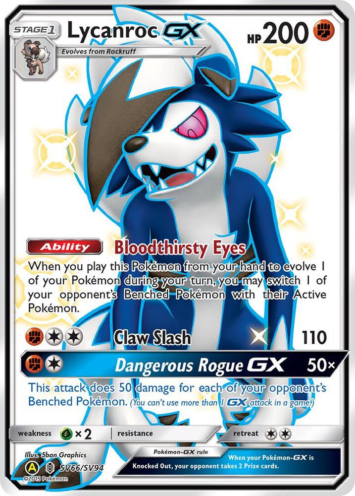 Lycanroc GX SV66 SV66/SV94 (Hidden Fates: Shiny Vault)  - Holofoil | Good Games Adelaide SA