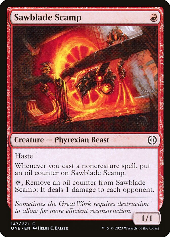 Sawblade Scamp 147 (Phyrexia: All Will Be One)  - Foil | Good Games Adelaide SA