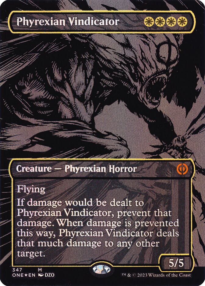 Phyrexian Vindicator Oil Slick Raised Foil 347 (Phyrexia: All Will Be One)  - Foil | Good Games Adelaide SA