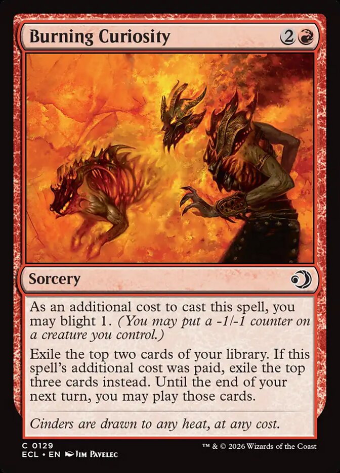 Burning Curiosity 129 (Lorwyn Eclipsed)  - Foil | Good Games Adelaide SA