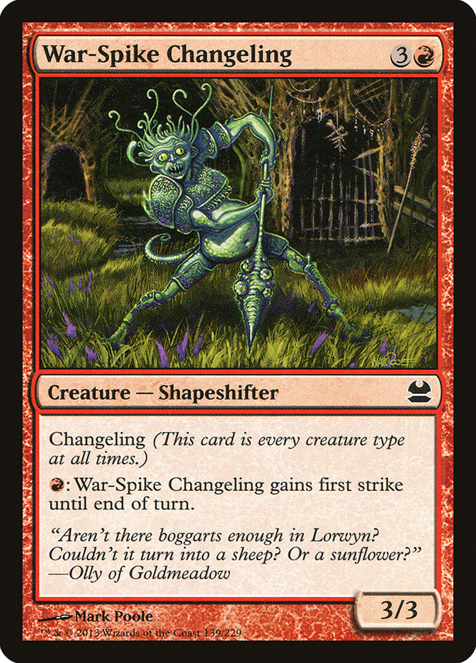 War-Spike Changeling 139 (Modern Masters)  - Foil | Good Games Adelaide SA