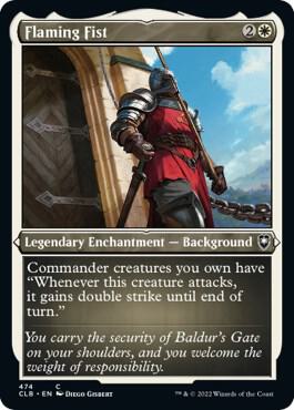 Flaming Fist Foil Etched 474 (Commander Legends: Battle for Baldur's Gate)  - Foil | Good Games Adelaide SA