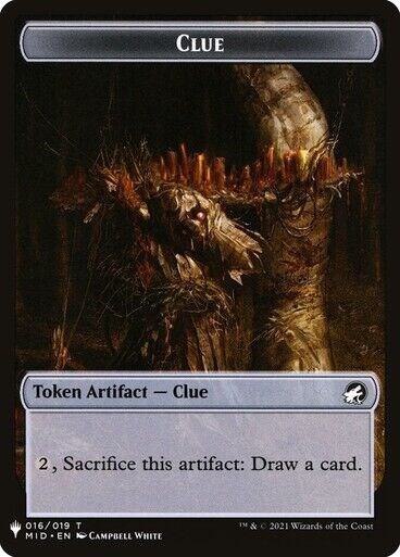Clue Golem Double sided Token 16 // 26 (The List Reprints)  | Good Games Adelaide SA