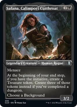Safana Calimport Cutthroat Foil Etched 496 (Commander Legends: Battle for Baldur's Gate)  - Foil | Good Games Adelaide SA