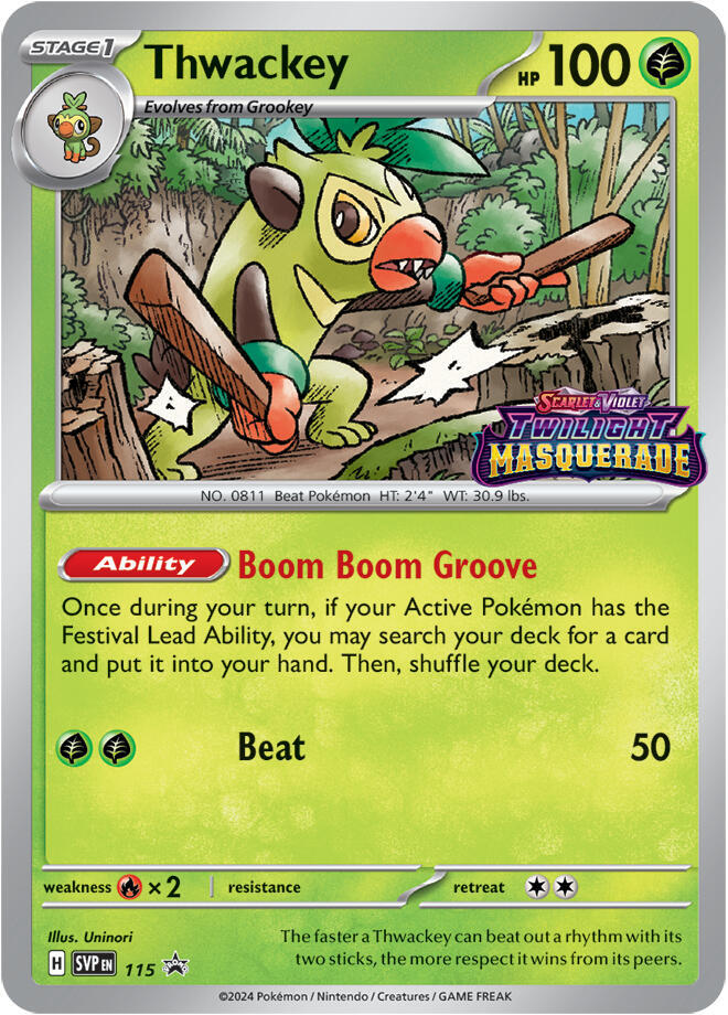 Thwackey 115 (SV: Scarlet & Violet Promo Cards)  - Holofoil | Good Games Adelaide SA