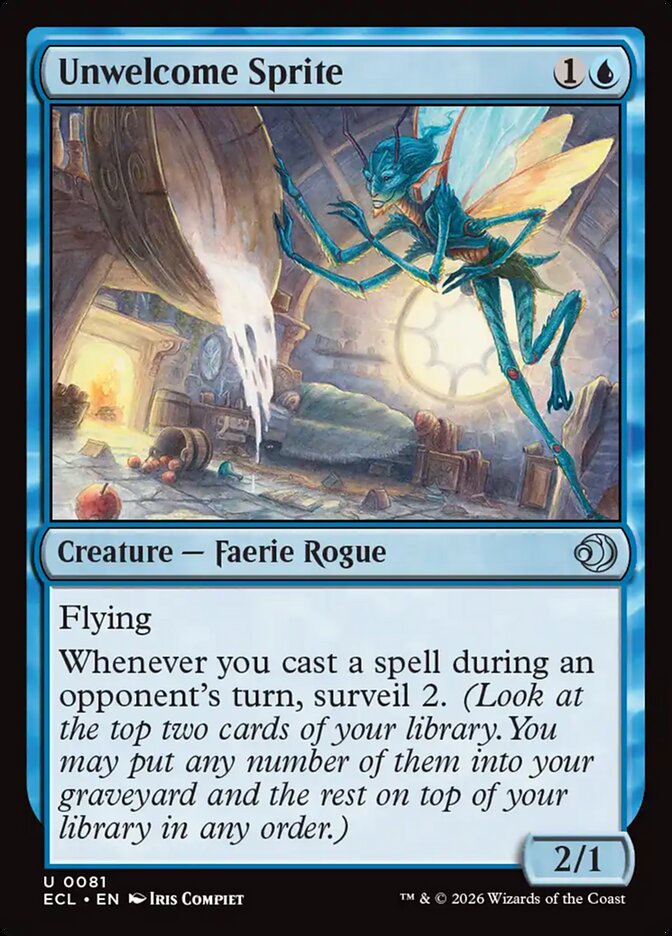 Unwelcome Sprite 81 (Lorwyn Eclipsed)  - Foil | Good Games Adelaide SA