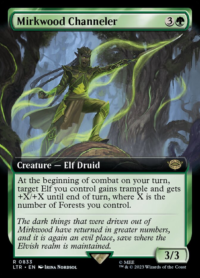 Mirkwood Channeler 833 (Universes Beyond: The Lord of the Rings: Tales of Middle-earth)  - Extended Art | Good Games Adelaide SA