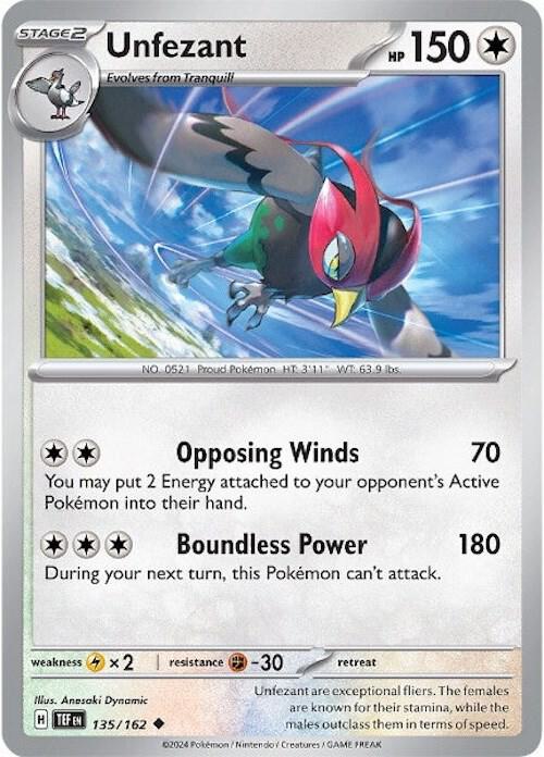 Unfezant 135/162 (SV05: Temporal Forces)  | Good Games Adelaide SA