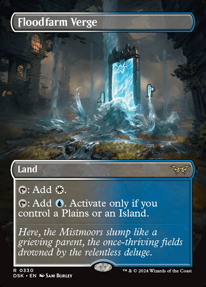 Floodfarm Verge 330 (Duskmourn: House of Horror)  - Borderless Foil | Good Games Adelaide SA