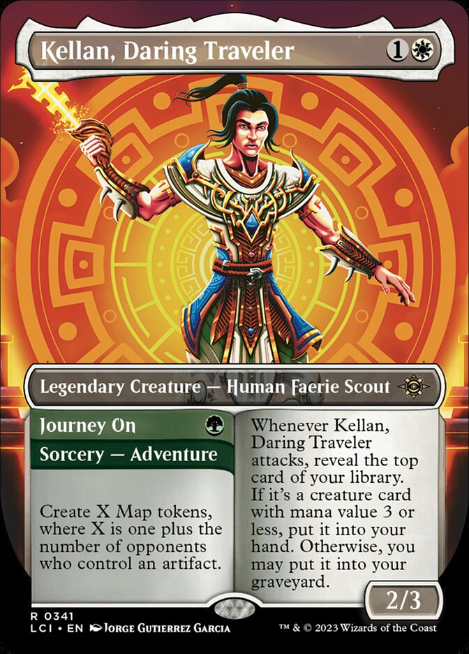 Kellan, Daring Traveler // Journey On 341/291 (The Lost Caverns of Ixalan)  - Borderless | Good Games Adelaide SA