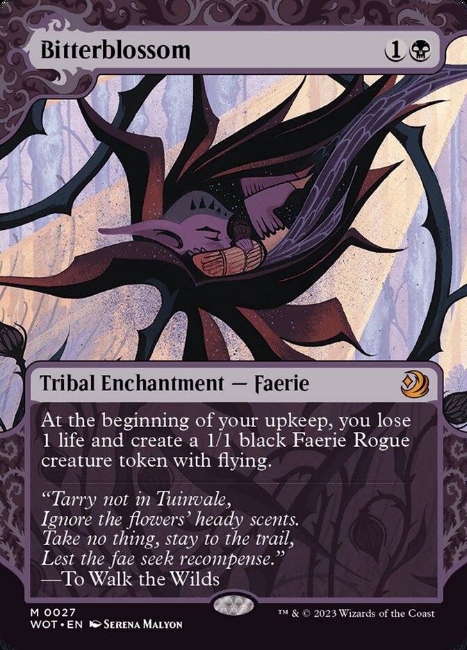 Bitterblossom 27 (Wilds of Eldraine: Enchanting Tales)  - Foil | Good Games Adelaide SA