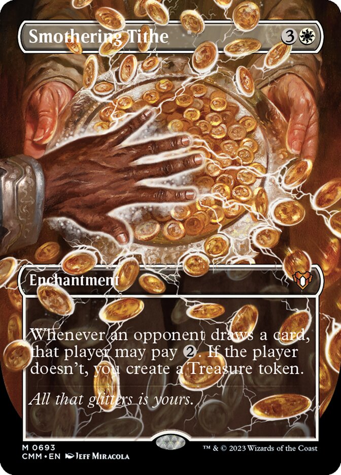 Smothering Tithe 693 (Commander Masters)  - Borderless Foil | Good Games Adelaide SA