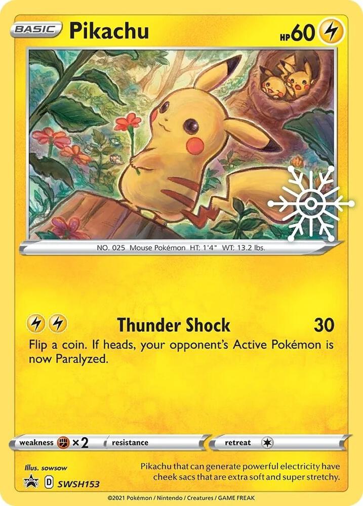 Pikachu Holiday Calendar SWSH153 (SWSH: Sword & Shield Promo Cards)  - Holofoil | Good Games Adelaide SA