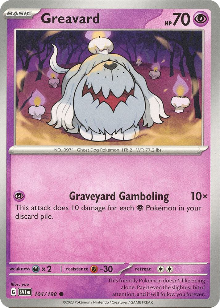 Greavard 104/198 (SV01: Scarlet & Violet Base Set)  | Good Games Adelaide SA
