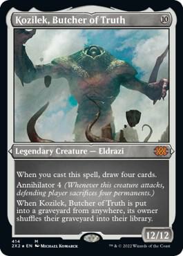 Kozilek Butcher of Truth Foil Etched 414 (Double Masters 2022)  - Foil | Good Games Adelaide SA