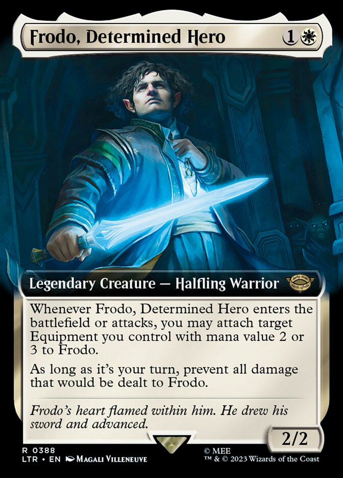 Frodo, Determined Hero 388 (Universes Beyond: The Lord of the Rings: Tales of Middle-earth)  - Extended Art | Good Games Adelaide SA