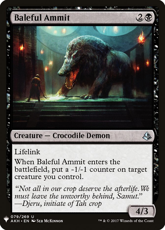 Baleful Ammit 79 (The List Reprints)  | Good Games Adelaide SA