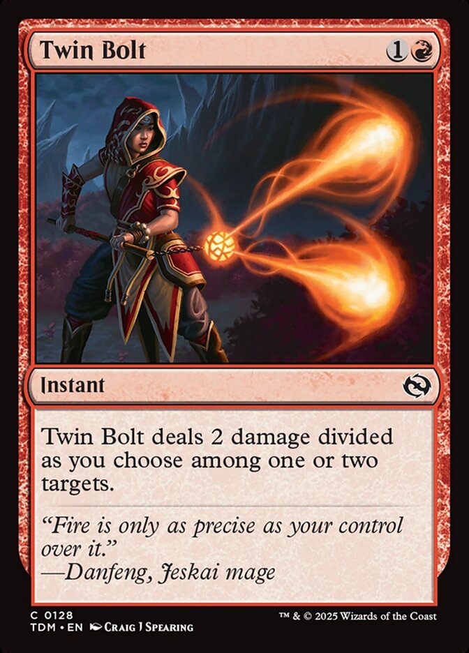 Twin Bolt 128 (Tarkir: Dragonstorm)  - Foil | Good Games Adelaide SA
