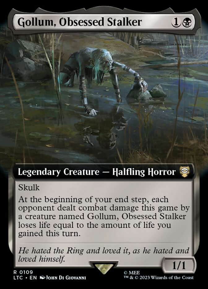 Gollum, Obsessed Stalker 109 (Commander: The Lord of the Rings: Tales of Middle-earth)  - Extended Art | Good Games Adelaide SA