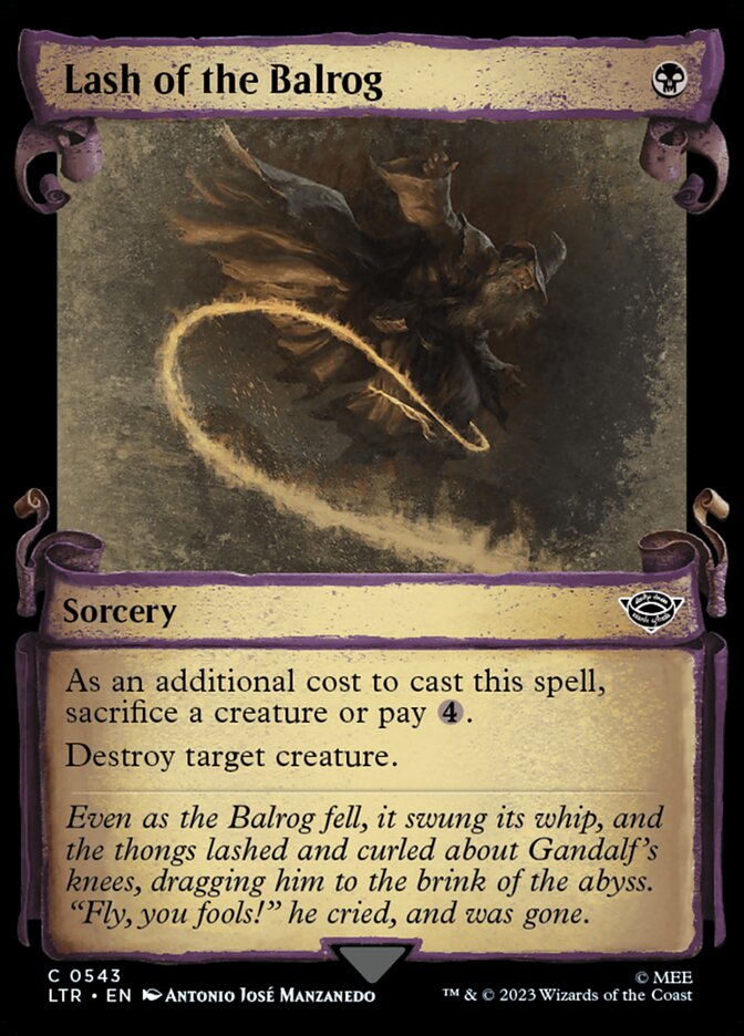 Lash of the Balrog 543 (Universes Beyond: The Lord of the Rings: Tales of Middle-earth)  - Showcase Scroll | Good Games Adelaide SA