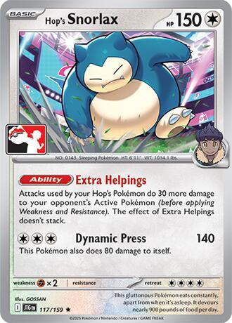 Hop's Snorlax Series 7/8 117/159 (Prize Pack Series Cards)  | Good Games Adelaide SA