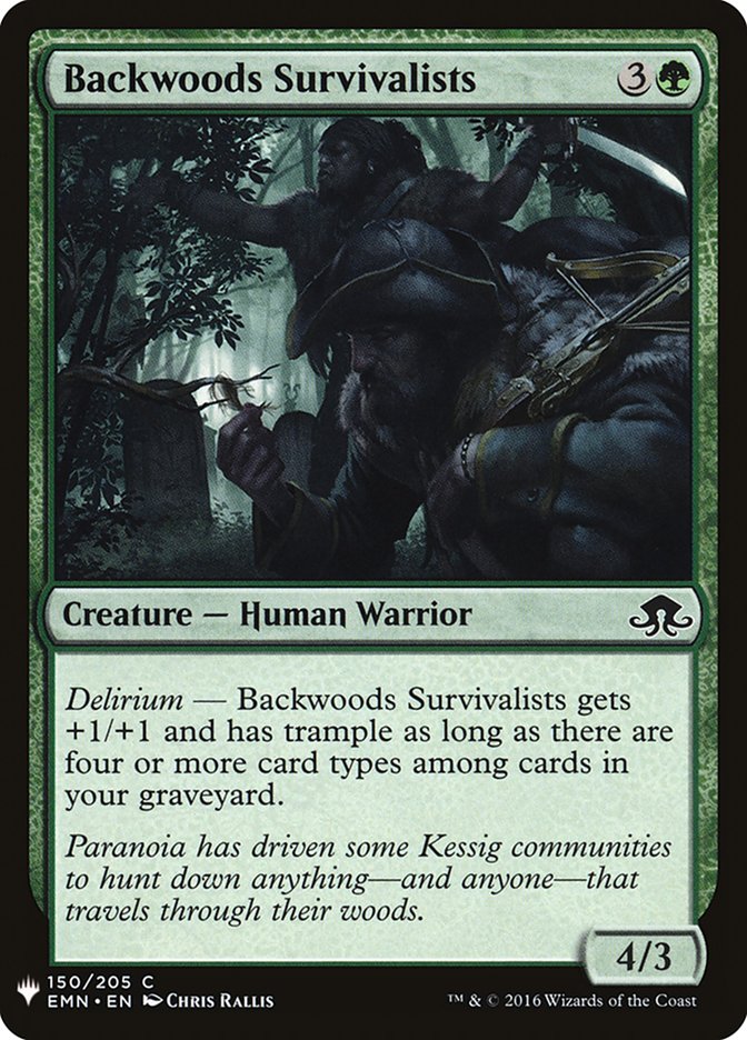 Backwoods Survivalists 150 (The List Reprints)  | Good Games Adelaide SA