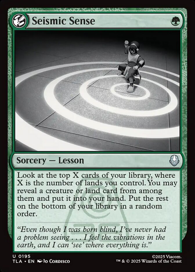 Seismic Sense 195 (Avatar: The Last Airbender)  - Foil | Good Games Adelaide SA