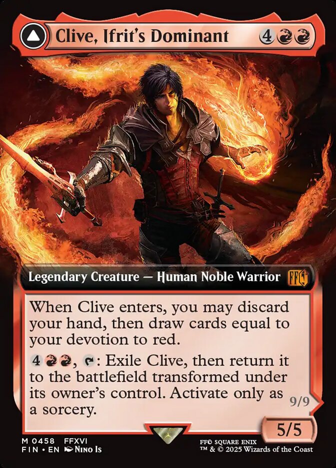 Clive, Ifrit's Dominant // Ifrit, Warden of Inferno 458/309 (FINAL FANTASY)  - Extended Art | Good Games Adelaide SA