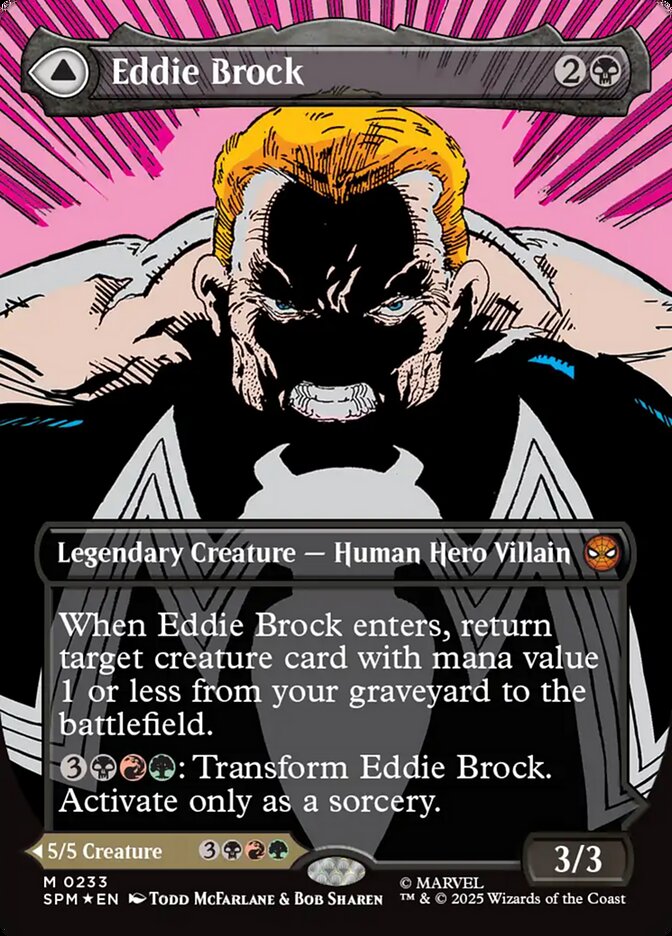 Eddie Brock // Venom, Lethal Protector 233/198 (Marvel's Spider-Man)  - Borderless Foil | Good Games Adelaide SA