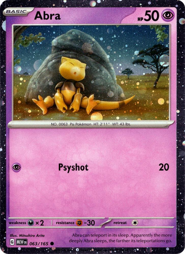 Abra 063/165 (Miscellaneous Cards & Products)  - Cosmo Holofoil | Good Games Adelaide SA