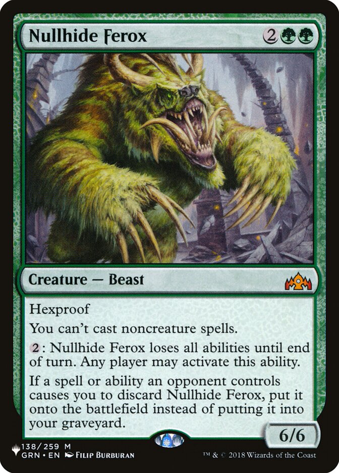 Nullhide Ferox 138/259 (The List Reprints)  | Good Games Adelaide SA