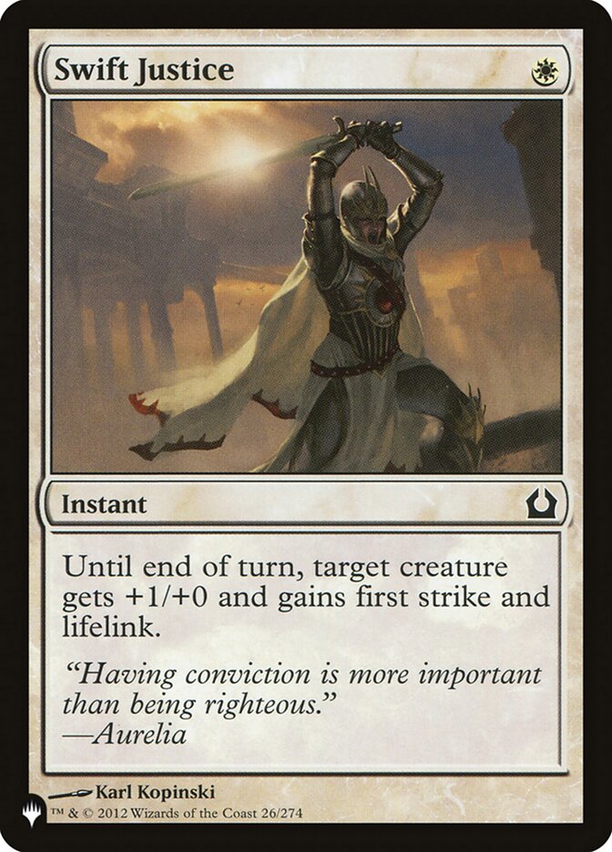 Swift Justice 26/274 (The List Reprints)  | Good Games Adelaide SA