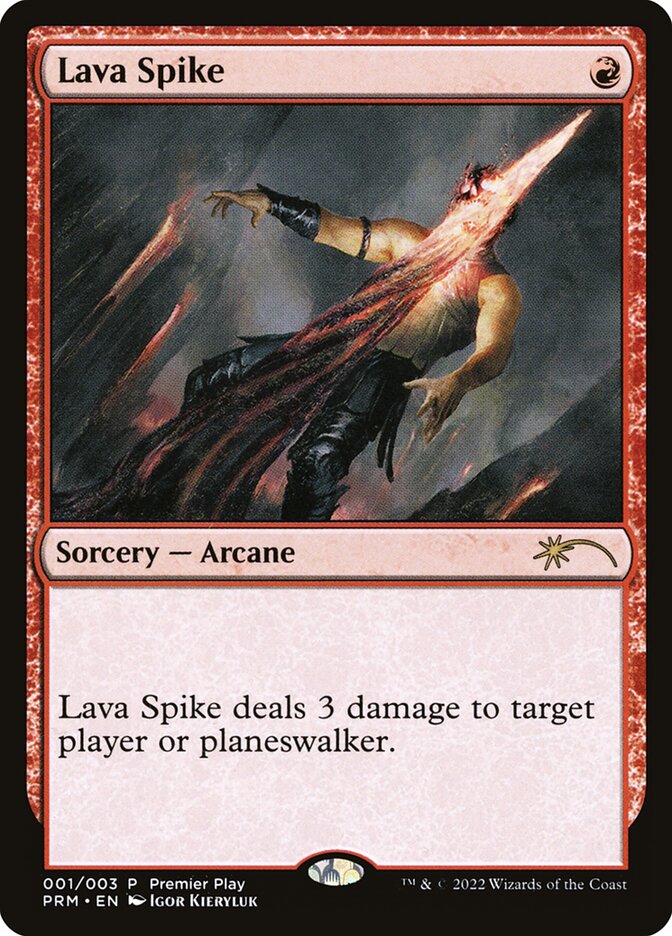 Lava Spike 1 (Pro Tour Promos)  - Foil | Good Games Adelaide SA