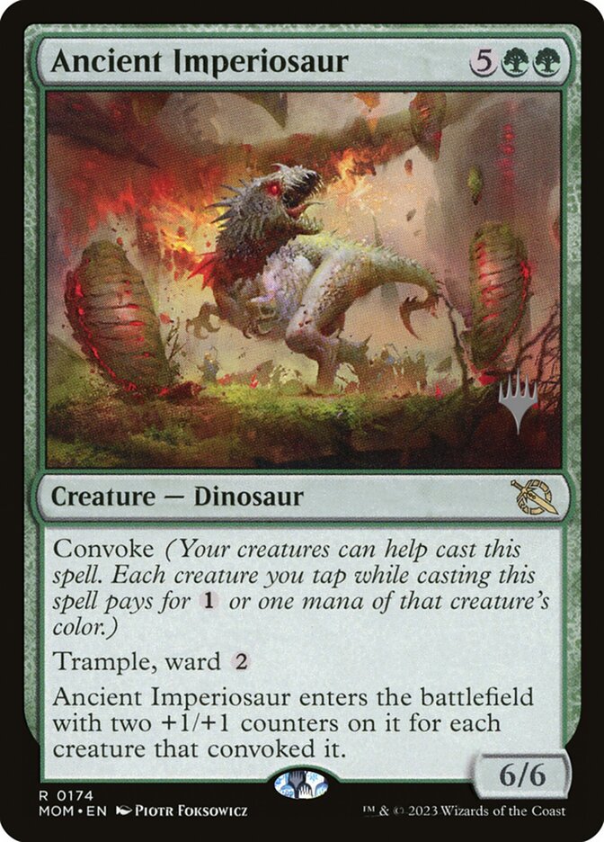 Ancient Imperiosaur 174 (Promo Pack: March of the Machine)  - Foil | Good Games Adelaide SA
