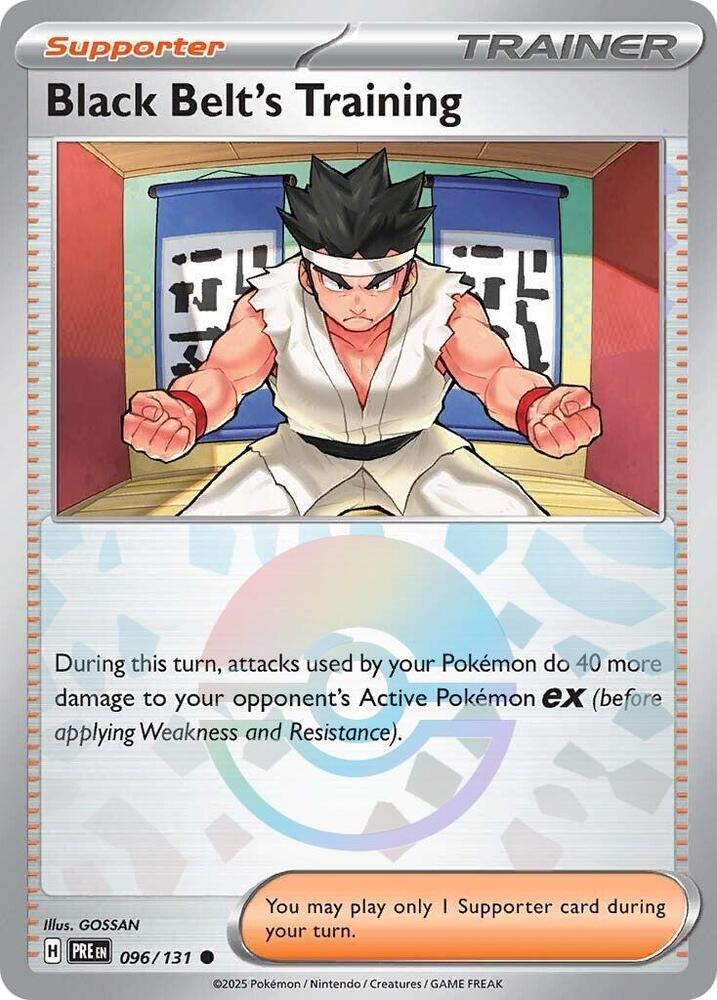 Black Belt's Training 096/131 (SV: Prismatic Evolutions)  - Poke Ball Holofoil | Good Games Adelaide SA