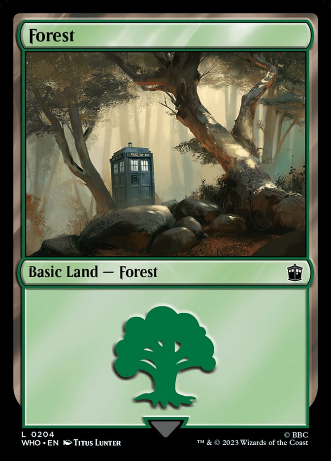 Forest 204 (Universes Beyond: Doctor Who)  - Foil | Good Games Adelaide SA