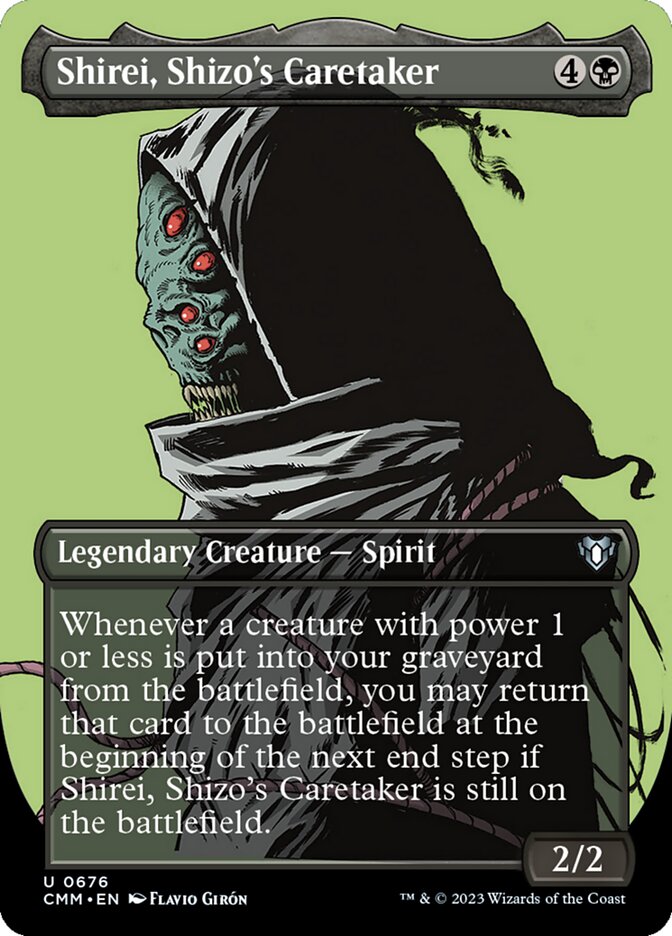 Shirei, Shizo's Caretaker 676 (Commander Masters)  - Borderless Foil | Good Games Adelaide SA