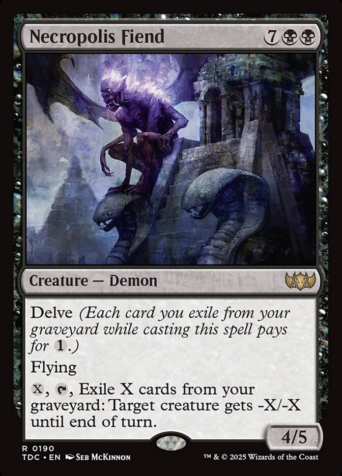 Necropolis Fiend 190 (Commander: Tarkir: Dragonstorm)  | Good Games Adelaide SA