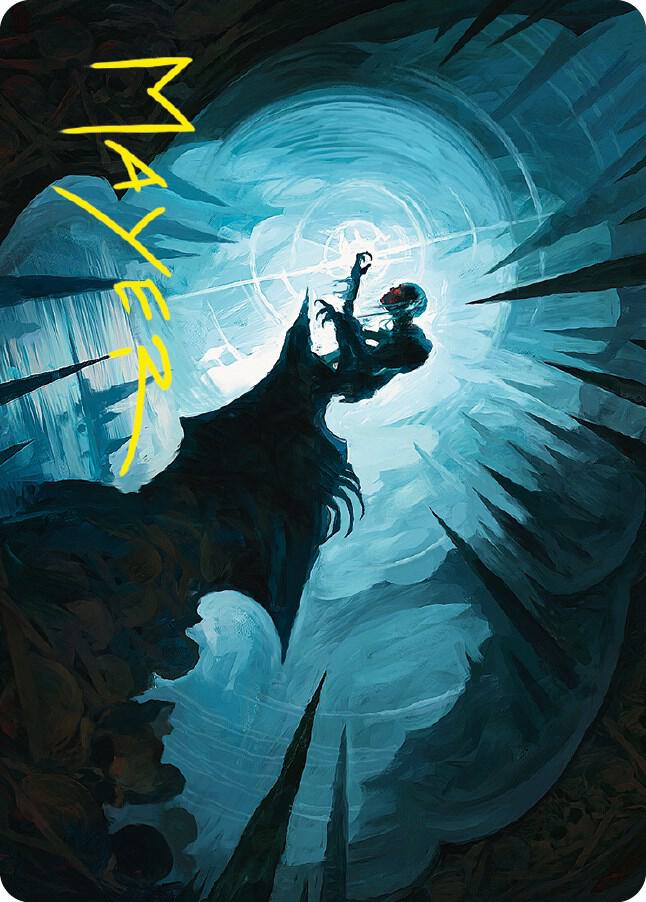 Gollum Patient Plotter Art Card Gold Stamped Signature 41 (Art Series: Universes Beyond: The Lord of the Rings: Tales of Middle-earth)  | Good Games Adelaide SA