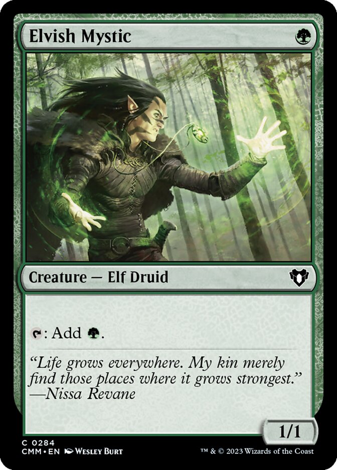 Elvish Mystic 284 (Commander Masters)  - Foil | Good Games Adelaide SA