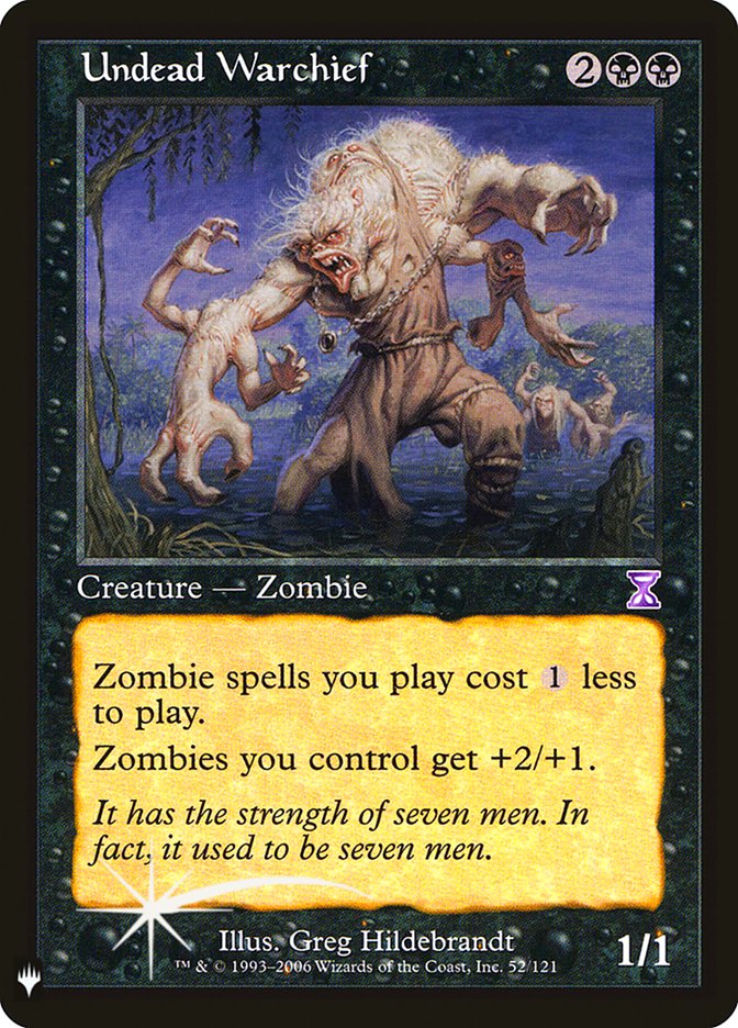 Undead Warchief 52 (The List Reprints)  - Foil | Good Games Adelaide SA