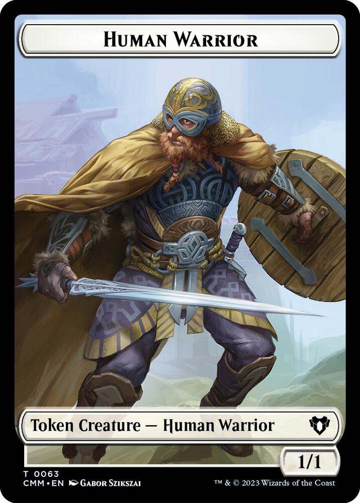 Human Warrior Zombie Army Double Sided Token 63 // 69 (Commander Masters)  | Good Games Adelaide SA