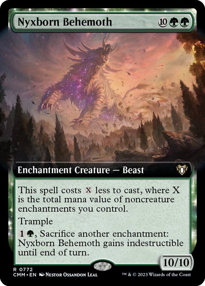 Nyxborn Behemoth 772 (Commander Masters)  - Extended Art | Good Games Adelaide SA
